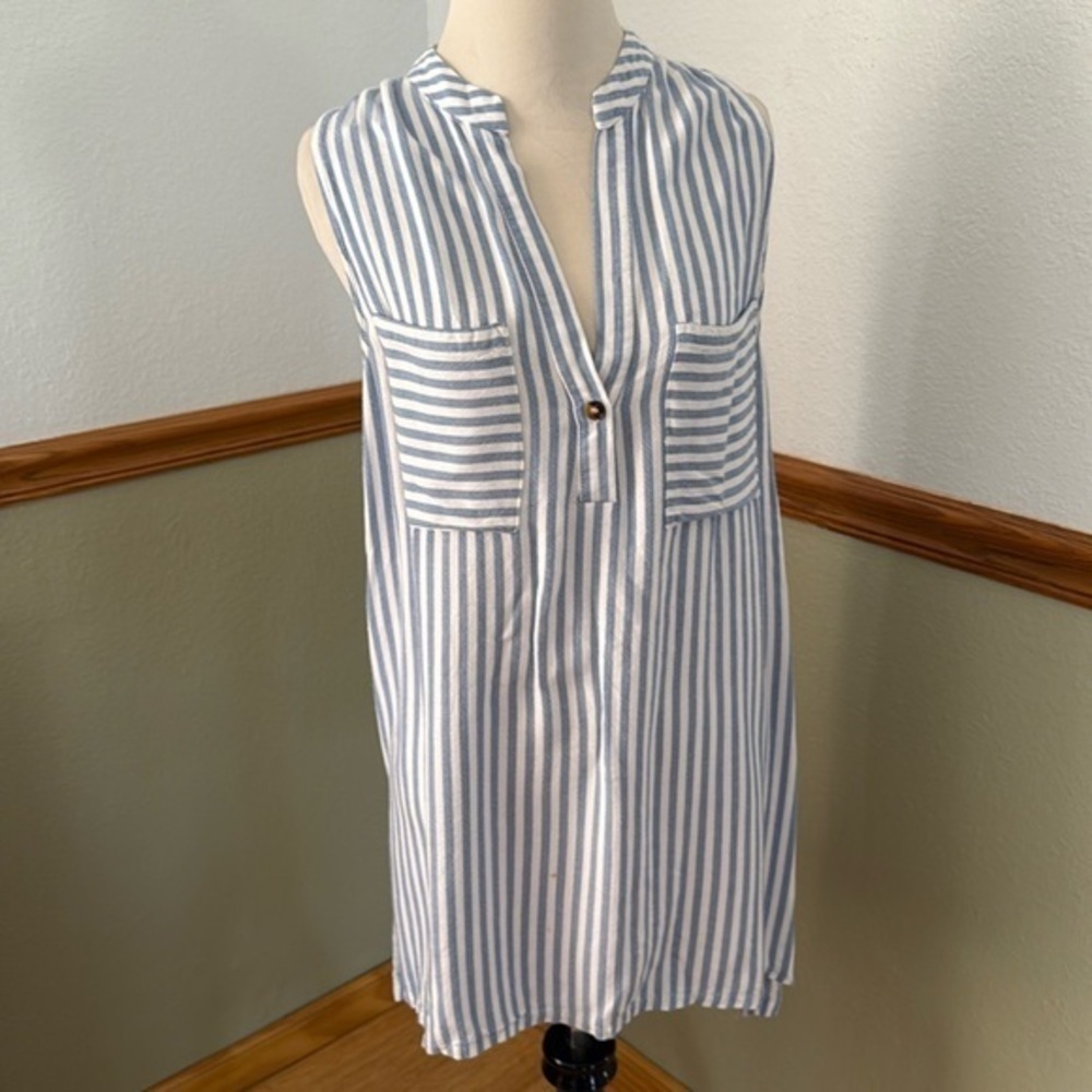 Show Me Your Mumu Blue Striped Sleeveless tunic XS